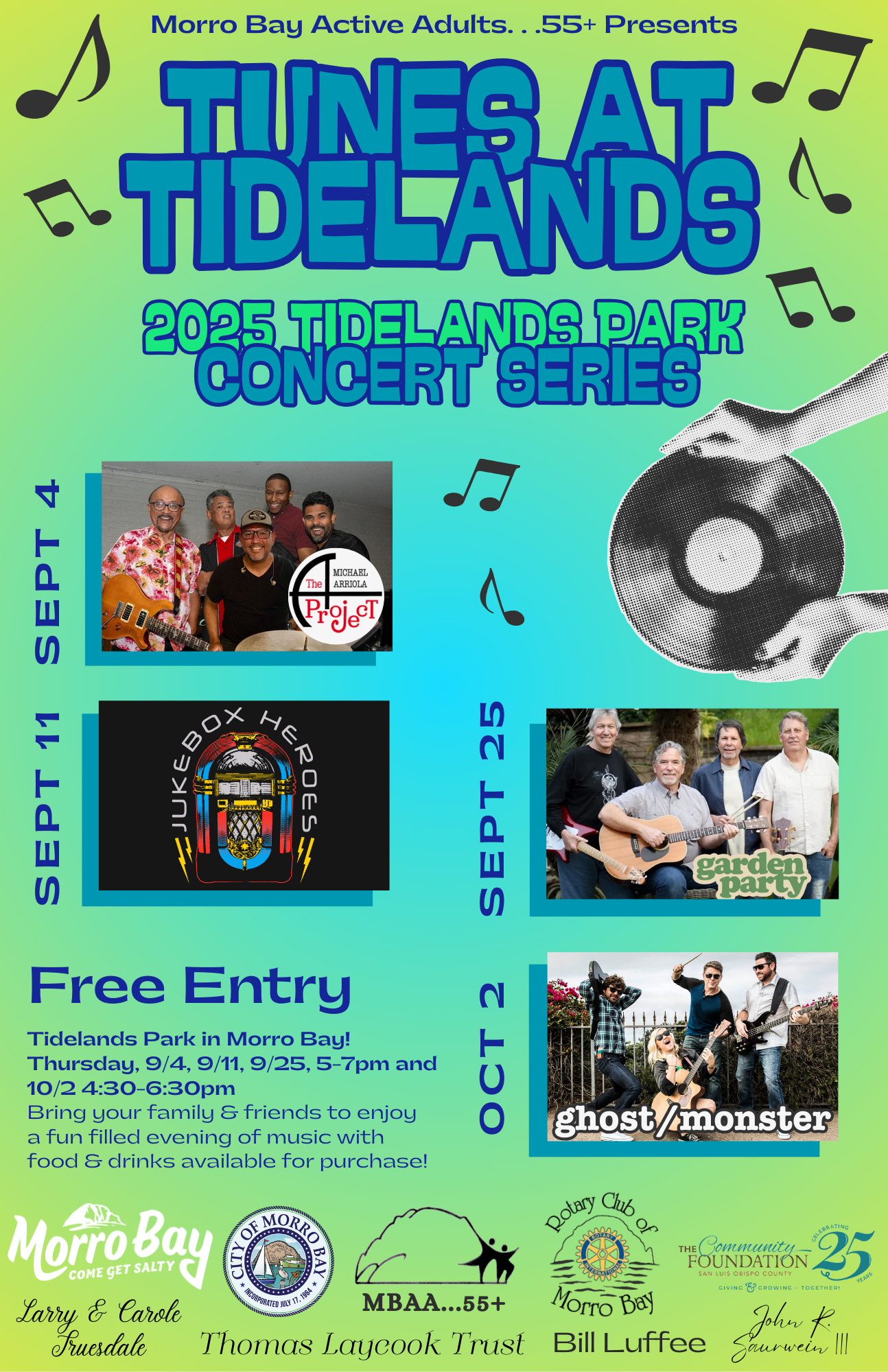 2025 Tunes at Tidelands Flyer