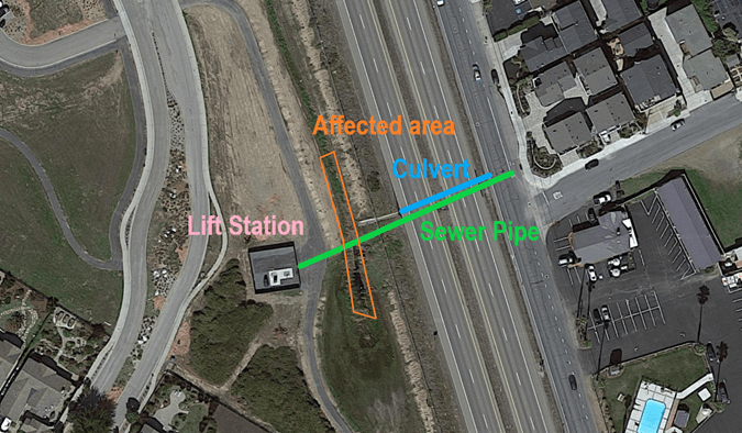 Wastewater Discharge Near Cloisters 