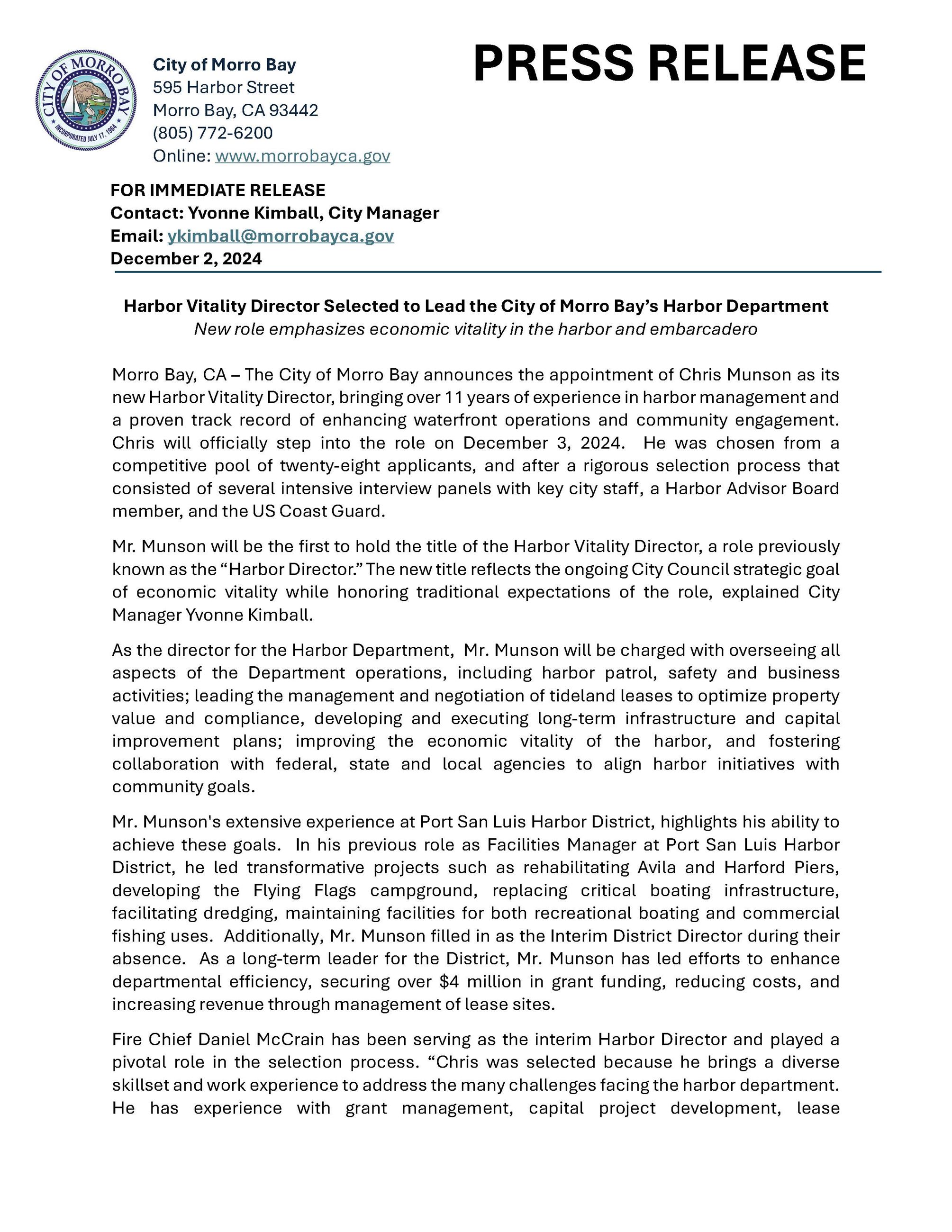 Press Release_ Harbor Vitality Director_Chris Munson_12.2.2024_Page_1
